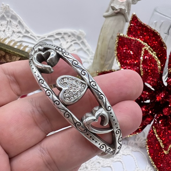 Brighton Jewelry - Brighton Heart Rhinestone Bangle Bracelet